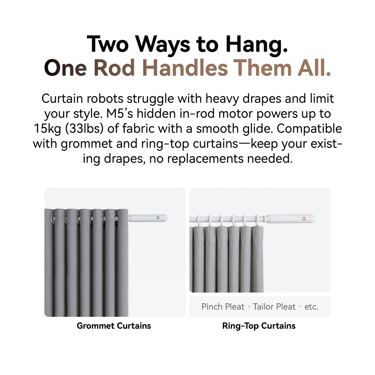 M5 All-in-One Smart Curtain Rod